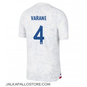 Ranska Raphael Varane #4 Vieraspaita MM-kisat 2022 Lyhythihainen